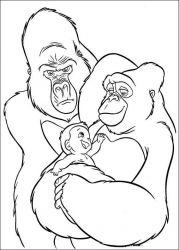 plansa de colorat tarzan #4