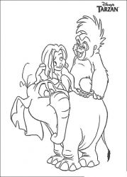 plansa de colorat tarzan #12
