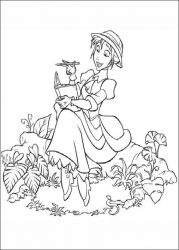 plansa de colorat tarzan #14