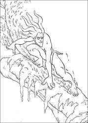 plansa de colorat tarzan #15