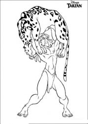 plansa de colorat tarzan #17