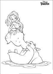 plansa de colorat tarzan #18