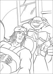 plansa de colorat testoasele ninja #21