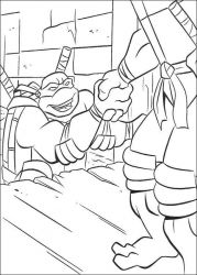 plansa de colorat testoasele ninja #3