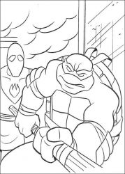 plansa de colorat testoasele ninja #6