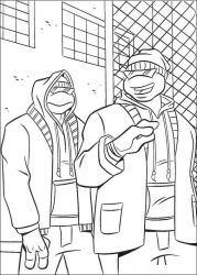 plansa de colorat testoasele ninja #2