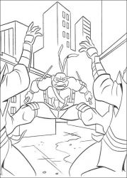 plansa de colorat testoasele ninja #6