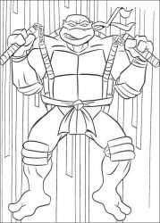 plansa de colorat testoasele ninja #8