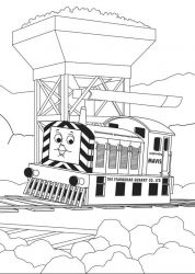 plansa de colorat thomas the train #4
