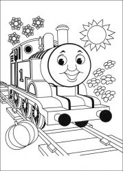 plansa de colorat thomas the train #11