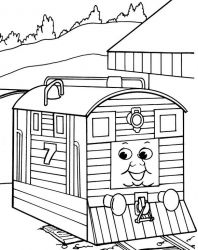 plansa de colorat thomas the train #2