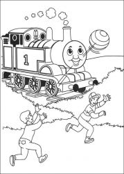 plansa de colorat thomas the train #5