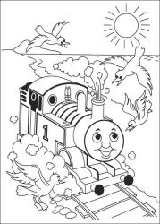 plansa de colorat thomas the train #20