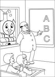 plansa de colorat thomas the train #1