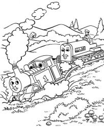plansa de colorat thomas the train #11