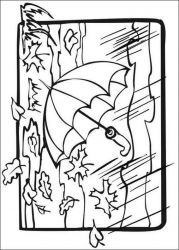 plansa de colorat toamna #5