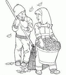 plansa de colorat toamna #7