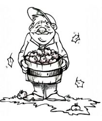 plansa de colorat toamna #10