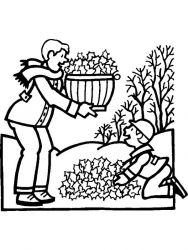 plansa de colorat toamna #13