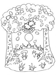 plansa de colorat toamna #5