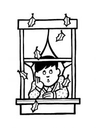 plansa de colorat toamna #13