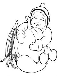 plansa de colorat toamna #19