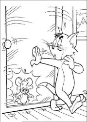 plansa de colorat tom si jerry #5