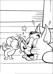 plansa de colorat tom si jerry #6