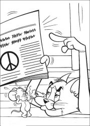 plansa de colorat tom si jerry #7