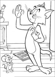 plansa de colorat tom si jerry #9