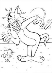 plansa de colorat tom si jerry #13