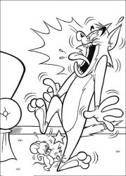 plansa de colorat tom si jerry #14