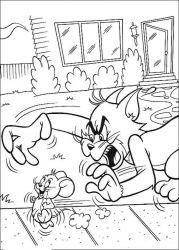 plansa de colorat tom si jerry #15