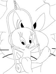 plansa de colorat tweety #6